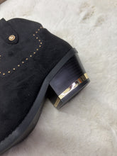 Load image into Gallery viewer, Suedette studded cowboy boots