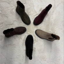 Load image into Gallery viewer, Suedette stretch ankle boot