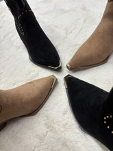 Load image into Gallery viewer, Suedette studded cowboy boots
